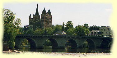Limburg - Lahnbrücke mit Dom