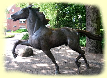 Drensteinfurt - Pferdestatue in der M�hlenstra�e, 1993