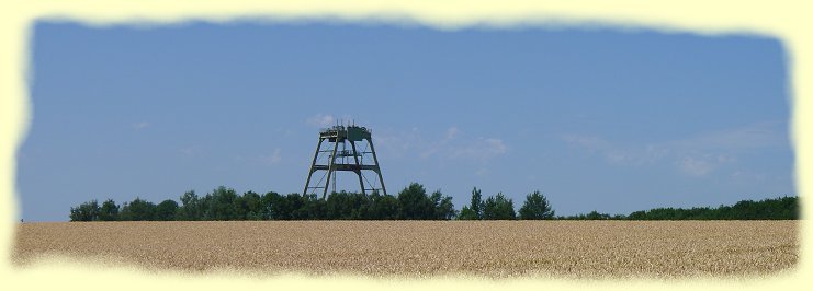 Zeche Radbod Schacht 6 - Schachtgerst im Feld Donar.