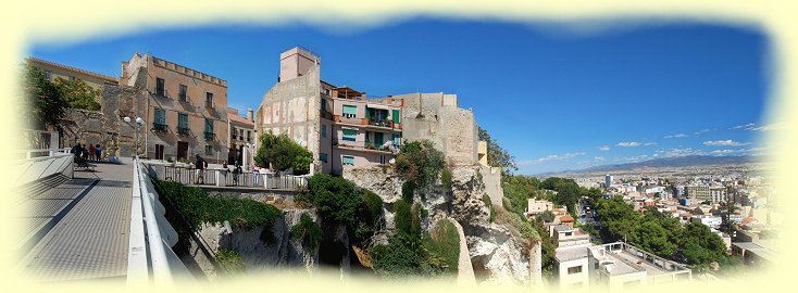 Cagliari - Blick vom Piazza Aquilino Cannas auf Cagliari