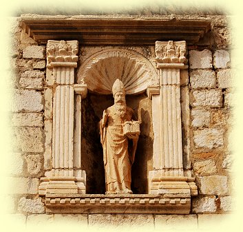 Dubrovnik - 2017 - Statue von Saint-Blaise am Ploce Tor