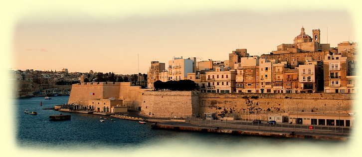 Malta - Senglea - Abendsonne