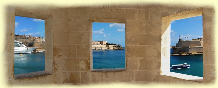 Malta  - Blick aus dem Aussichtsturm - Gardjola Gardens.
