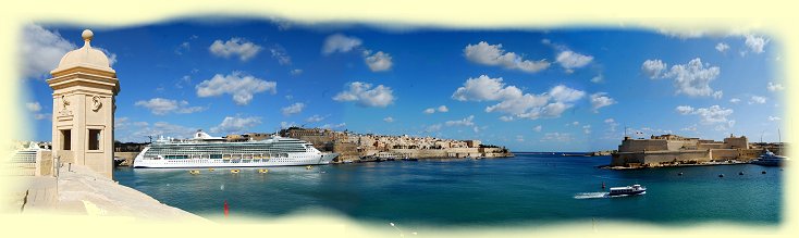 Malta  - Blick von Gardjola Gardens.