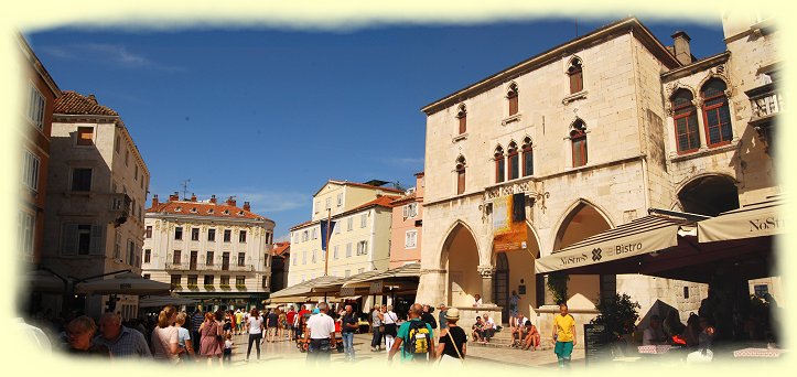 Split - Platz Pjaca -Volksplatz-altes Rathaus heute Kunstgalerie