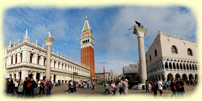Venedig - Säulen Markus und Theodorus