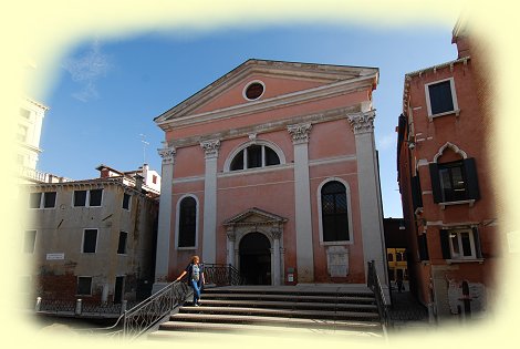 Venedig -  Ponte del Teatro und Chiesa San Luca