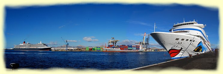 Queen Victoria und AIDAcara in Arrecife