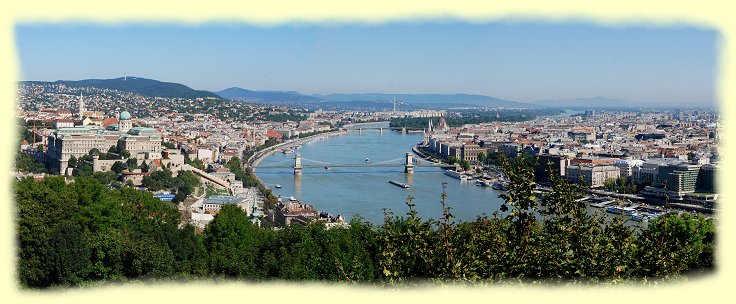 Budapest - Blick vom Gellertberg auf Budapest