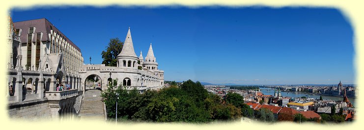 Budapest - Fisher Bastion - Blick auf Budapest und Donau