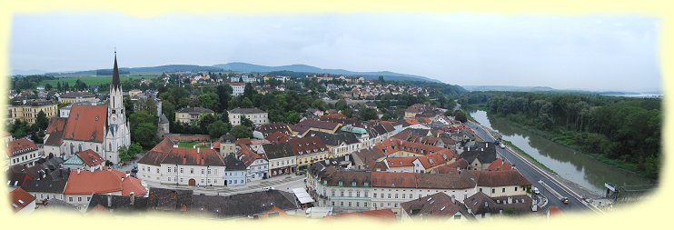 Stift Melk - Blick auf den Ort Melk