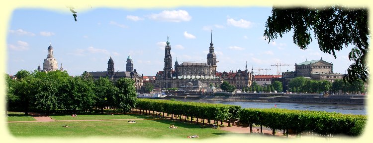Dresden vom linken Elbufer
