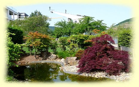 Bingen - Promenade mit Industriekran