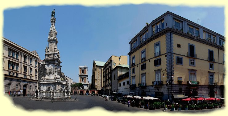 Neapel - Marmorsäule Guglia del´Immacolata – Obelisk der unbefleckten Empfängnis