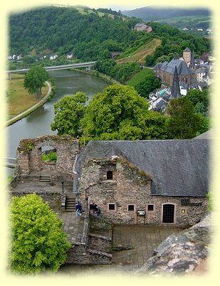 Blick von der Burgruine Saarburg