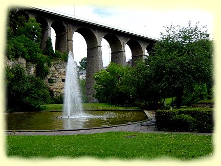 Luxemburg - Bahnbrcke ber dem Alzettetal