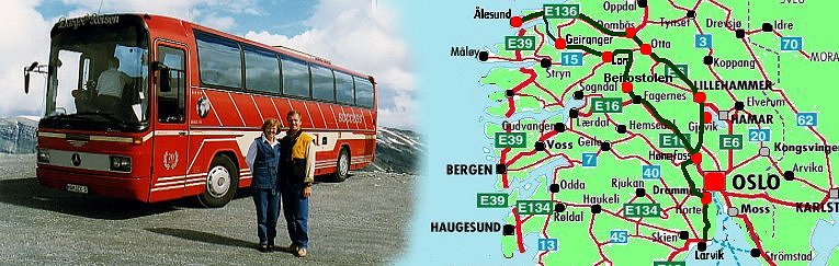 Norwegen Fahrtroute