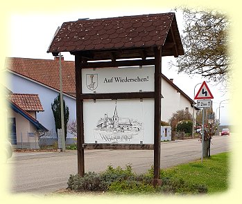 Geinsheim - Ortsausgangsschild Geinsheim - Ortsausgangsschild