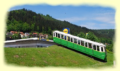 Bad Wildbad - Standseil  Bergbahn - ausrangierter Wagen aus dem Jahre 1968