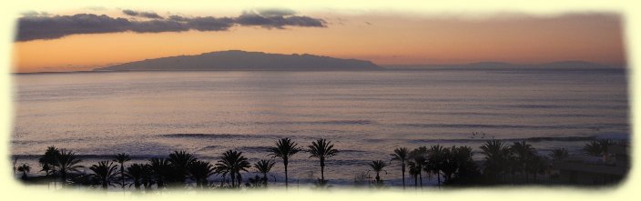 La Gomera beim Sonnenuntergang