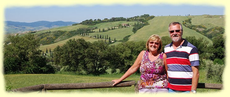 Blick auf die Giardino La Foce