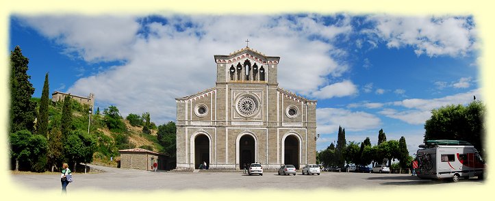 Cortona - Wallfahrtskirche Santa Margheria - oberhalb links -  Medicifestung