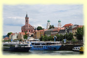 Passau - Kirche St. Paul und Dom Maria Hilf