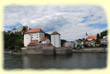 Passau - Veste Niederhaus oben Veste Oberhaus
