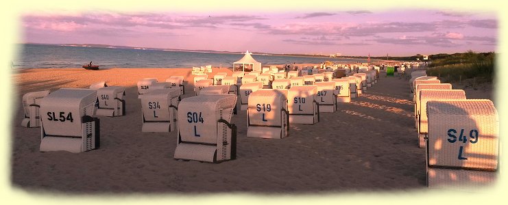 Ahlbeck - Strand in der Abendsonne