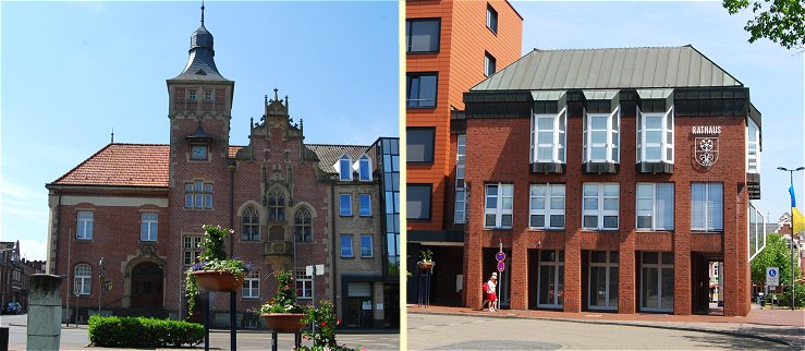 Kevelaer - altes und neues Rathaus