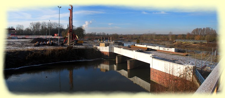 Blick auf das Einlaufbauwerks des Ahsefluss - Dükers - Jan 2017 Blick auf das Einlaufbauwerks des Ahsefluss - Dükers - Jan 2017