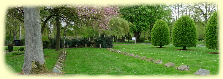 Grberfeld mit Opfern des zweiten Weltkrieges auf dem Friedhof Dasbeck