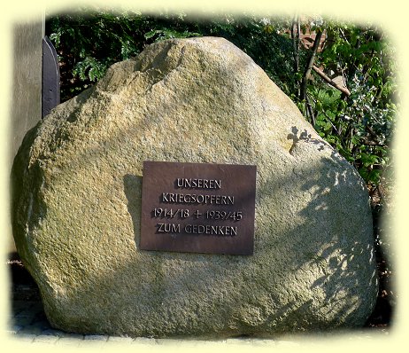 Zum Gedenken an die Kriegsopfer 1914-1918 + 1939 -1945 Zum Gedenken an die Kriegsopfer 1914-1918 + 1939 -1945