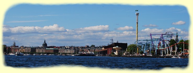 Stockholm - Blick auf die Altstadt und Vergngungspark