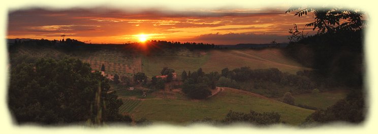 Casale Giulia bei Volterra - Abendstimmung