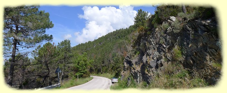Fahrt durch die Hgelkette der Monte Pisano