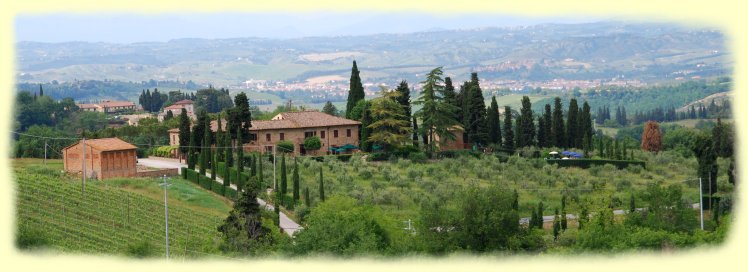 San Gimignano - Fahrt nach San Gimignano