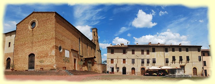 San Gimignano - Kirche Sant Agostino, an der gleichnamigen Piazza