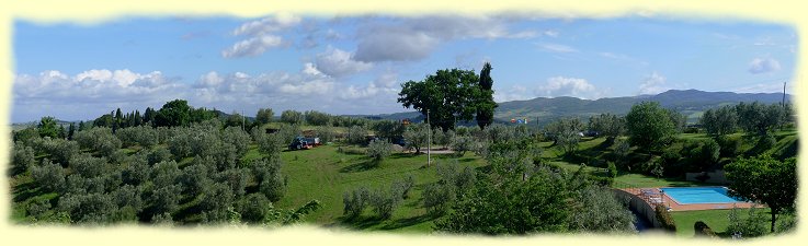 Volterra - Blick vom Balkon der Ferienwohnung