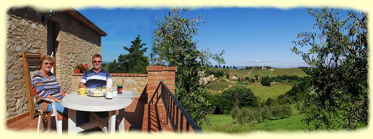 Volterra - Blick vom Balkon der Ferienwohnung - 3