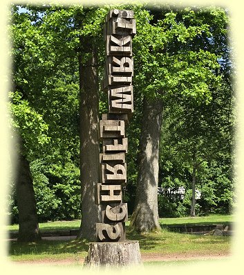 Soltau - Skulptur Schrift wirkt