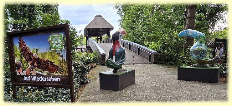 Weltvogelpark - Ausgang